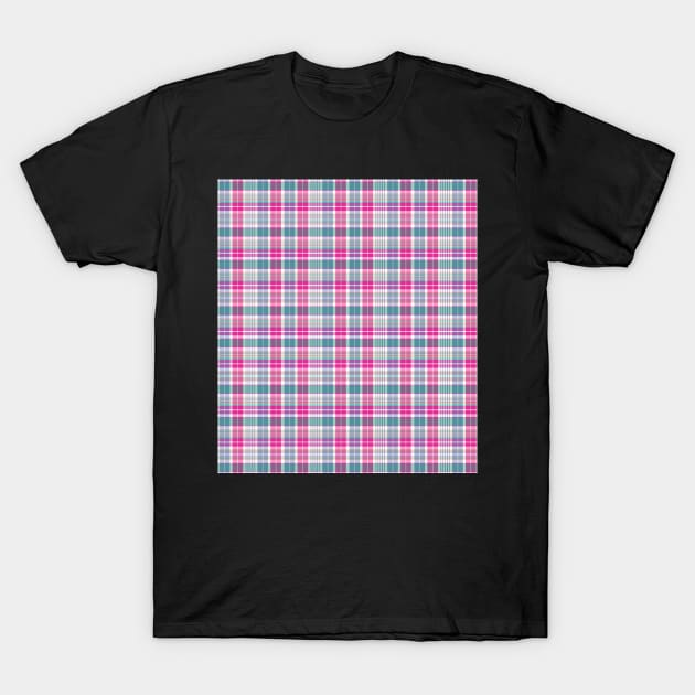 Pink Spray Plaid T-Shirt by rlatnwls